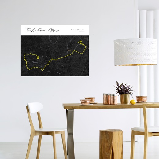 2023 Tour de France Stage 21 Poster - Route Map 6