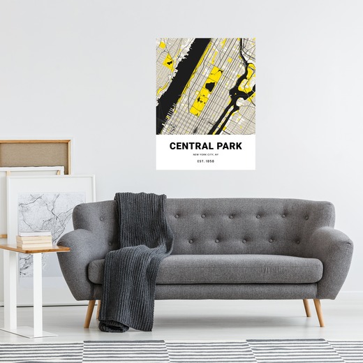 Central Park Poster - Street Map 3