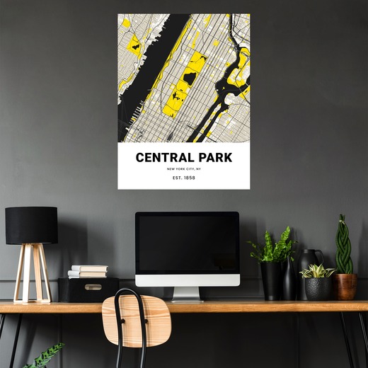 Central Park Poster - Street Map 5