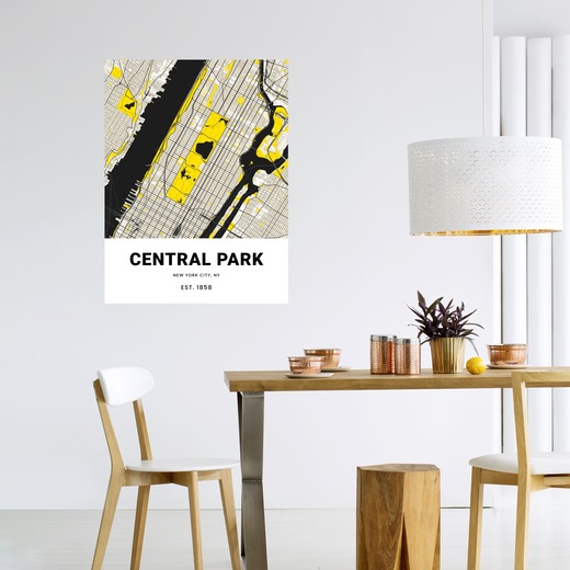 Central Park Poster - Street Map 6