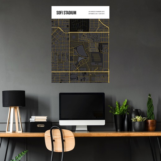 Los Angeles Chargers Stadium Poster - Street Map 5