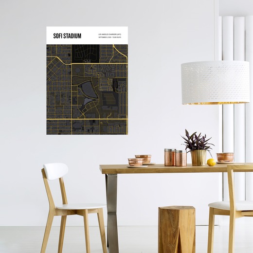 Los Angeles Chargers Stadium Poster - Street Map 6