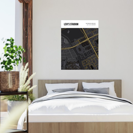 San Francisco 49ers Stadium Poster - Street Map 2