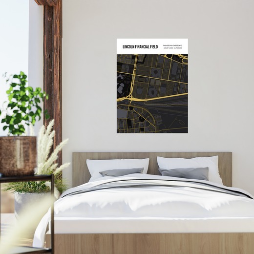 Philadelphia Eagles Stadium Poster - Street Map 2