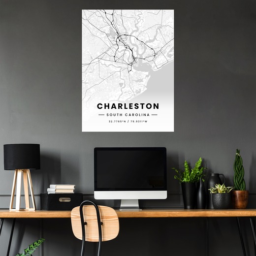 Charleston in Light Poster - Street Map 5