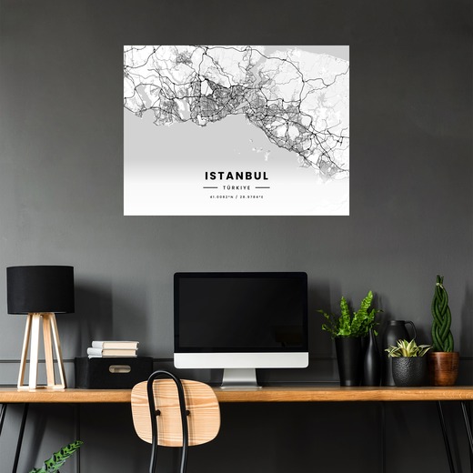 Istanbul in Light Poster - Street Map 5