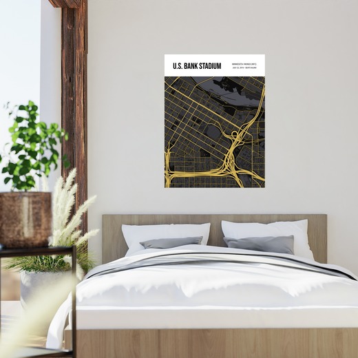 Minnesota Vikings Stadium Poster - Street Map 2