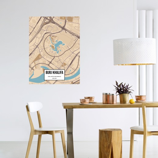 Burj Khalifa Poster - Street Map 6