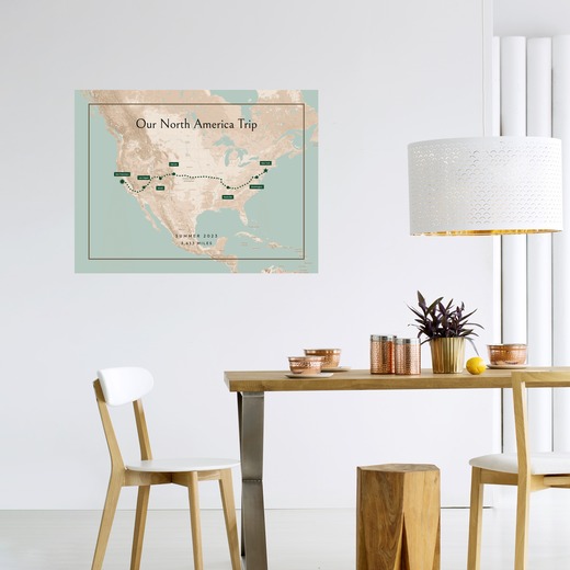 Our North America Trip Poster - Route Map 6