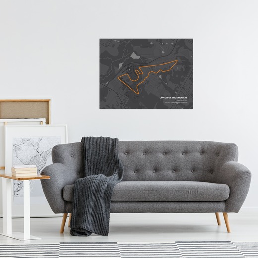 Circuit of the Americas Poster - Track Map 3