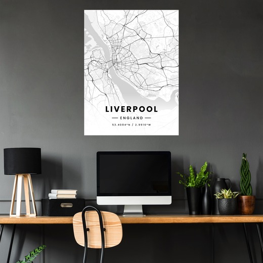 Liverpool in Light Poster - Street Map 5