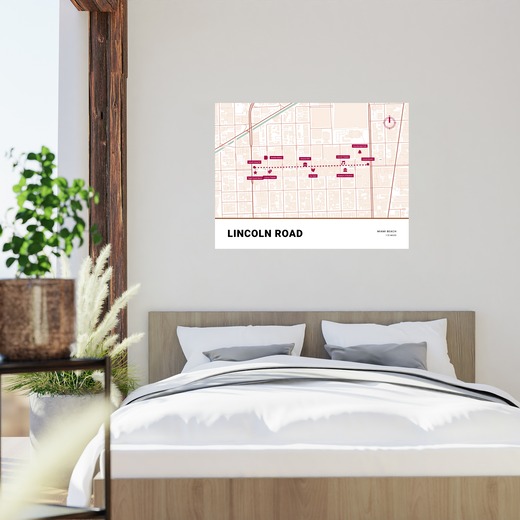 Lincoln Road Poster - Street Map 2