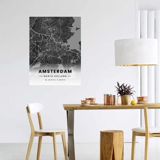 Amsterdam in Dark Poster - Street Map 6