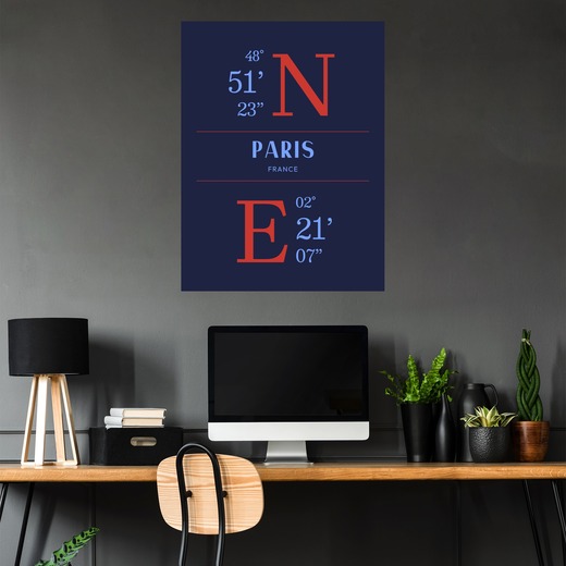 Paris Coordinates Poster 5
