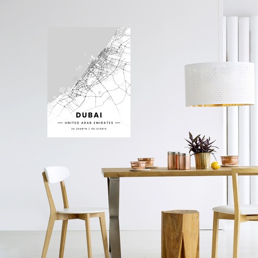 Dubai in Light Poster - Street Map 6