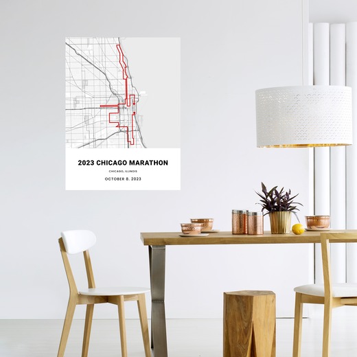 2023 Chicago Marathon Poster - Route Map 6