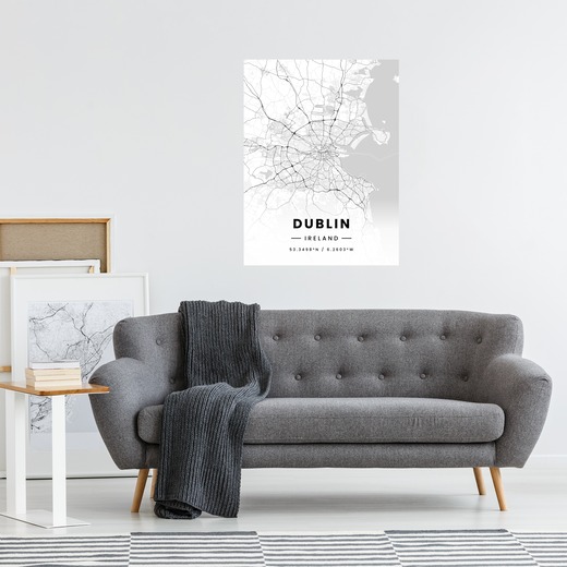 Dublin in Light Poster - Street Map 3