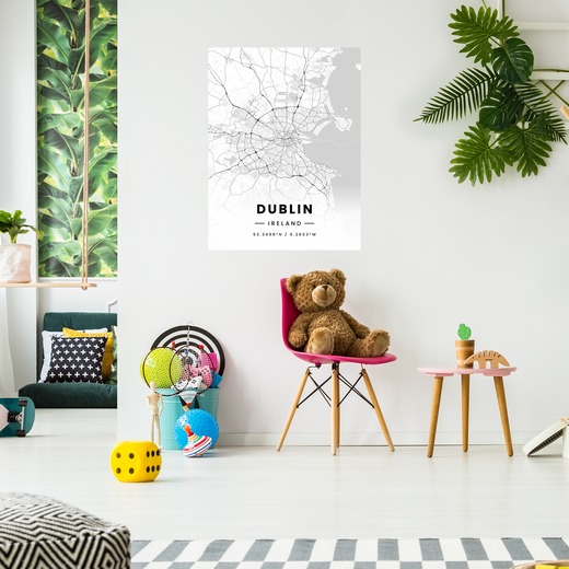 Dublin in Light Poster - Street Map 4