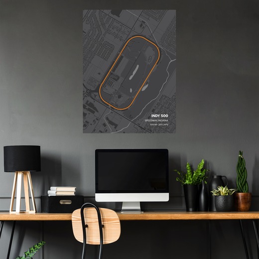 Indy 500 Poster - Track Map 5