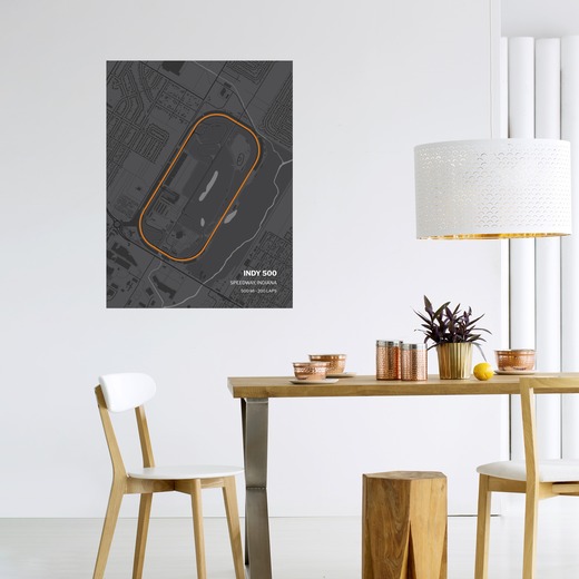 Indy 500 Poster - Track Map 6