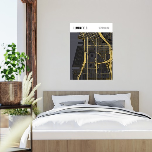 Seattle Seahawks Stadium Poster - Street Map 2