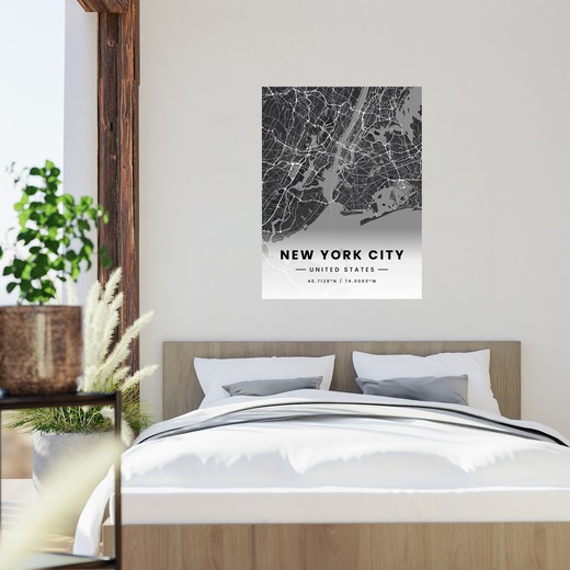 New York City in Dark Poster - Street Map 2