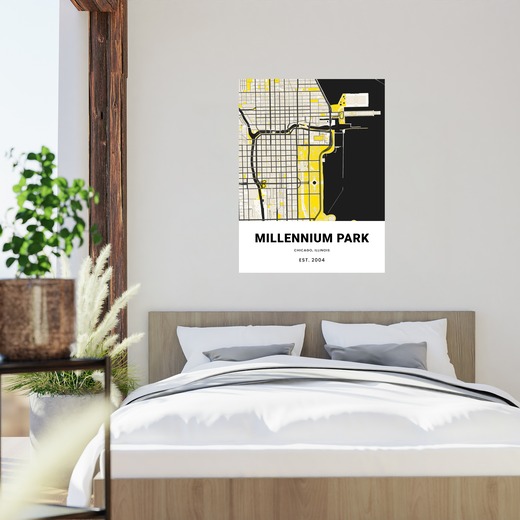 Millenium Park Poster - Street Map 2