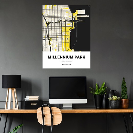 Millenium Park Poster - Street Map 5