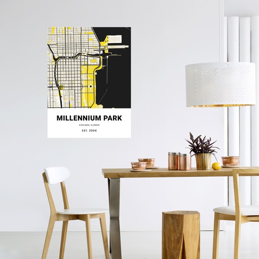 Millenium Park Poster - Street Map 6