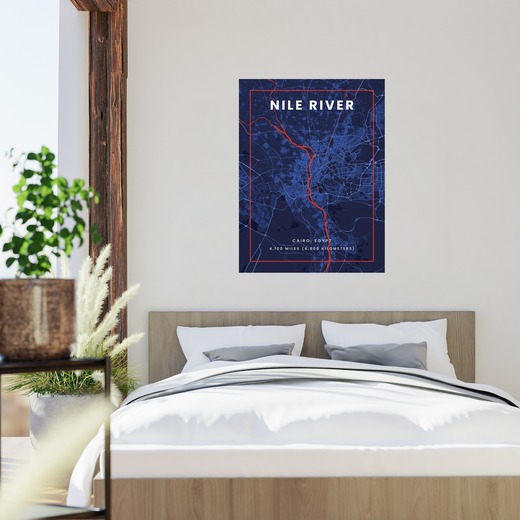 Nile River through Cairo in High Energy Poster 2