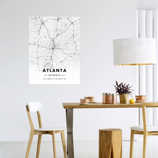 Atlanta in Light Poster - Street Map 6