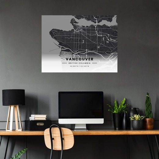 Vancouver in Dark Poster - Street Map 5