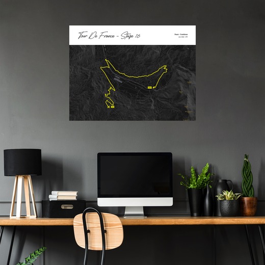 2023 Tour de France Stage 16 Poster - Route Map 5