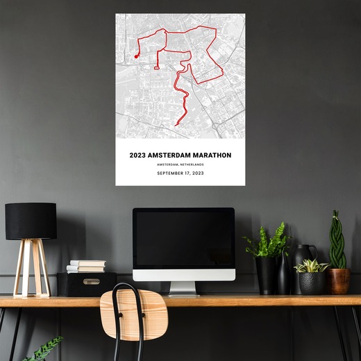 2023 Amsterdam Marathon Poster - Route Map 5
