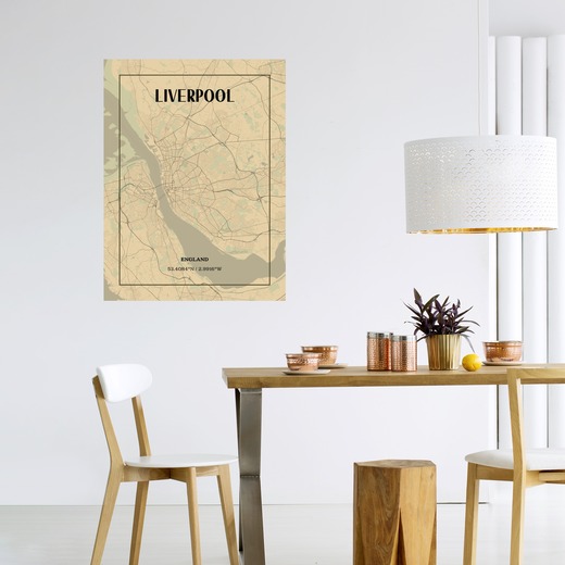 Liverpool in Vintage Poster - Street Map 6