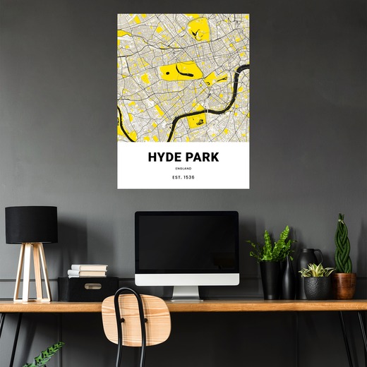 Hyde Park Poster - Street Map 5