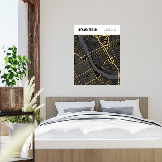 Tennessee Titans Stadium Poster - Street Map 2