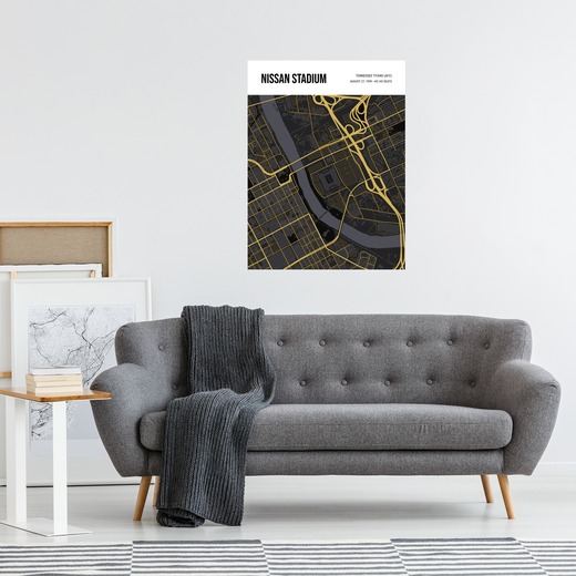 Tennessee Titans Stadium Poster - Street Map 3