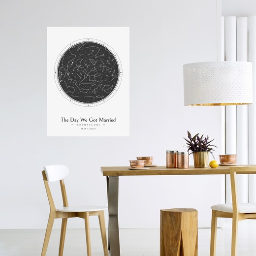 The Day We Got Married Poster - Celestial Map 6