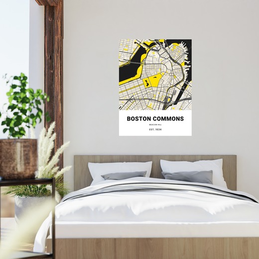 Boston Commons Poster - Street Map 2