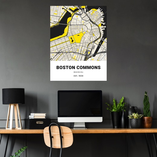 Boston Commons Poster - Street Map 5