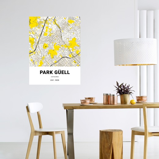 Parque Güell Poster - Street Map 6