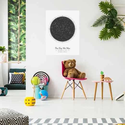 The Day We Met Poster - Classic Celestial Map 4