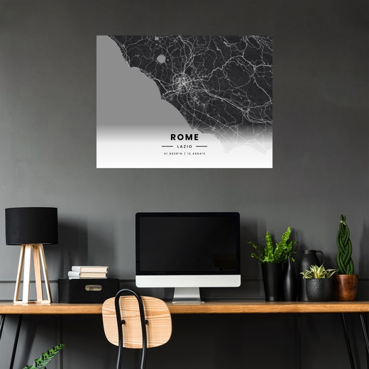 Rome in Dark Poster - Street Map 5