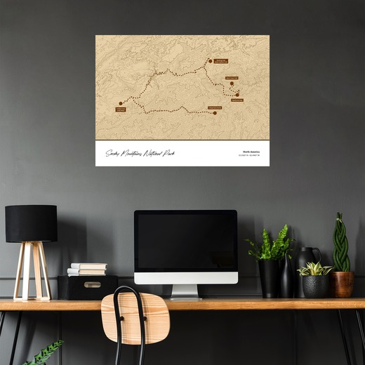 Trip to Smoky Mountains National Park Poster - Topo Map 5