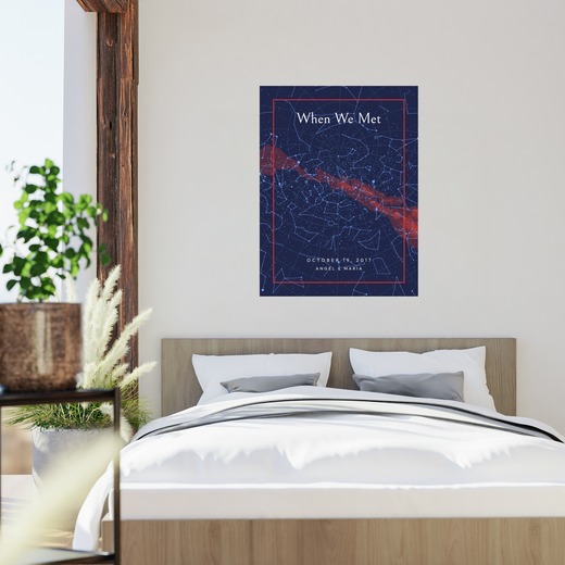 When We Met Poster - Classic Celestial Map 2