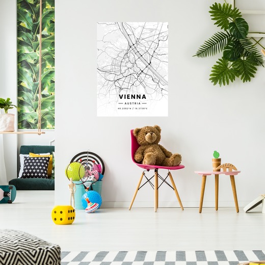 Vienna in Light Poster - Street Map 4