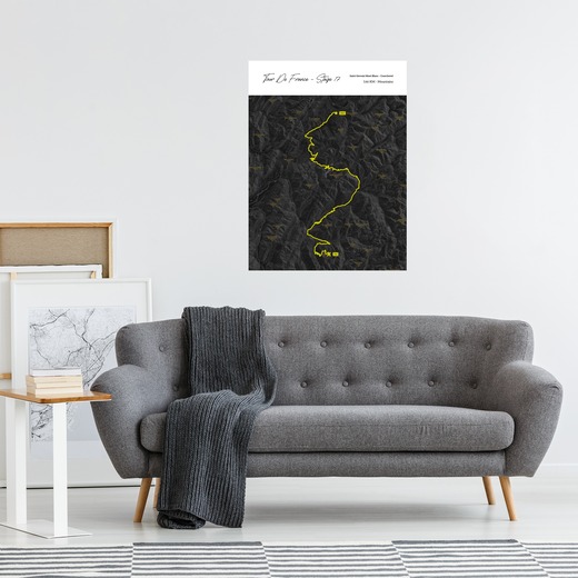 2023 Tour de France Stage 17 Poster - Route Map 3