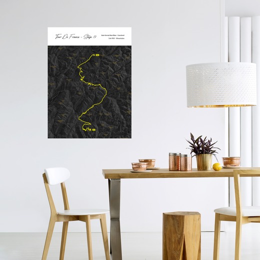 2023 Tour de France Stage 17 Poster - Route Map 6