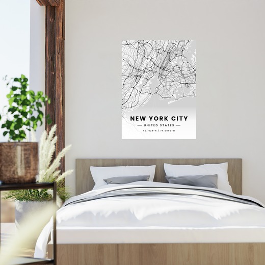 New York City in Light Poster - Street Map 2